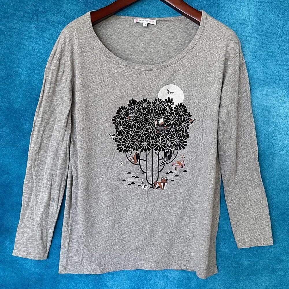 Paul & Joe Sister Graphic Scoop-Neck Top
